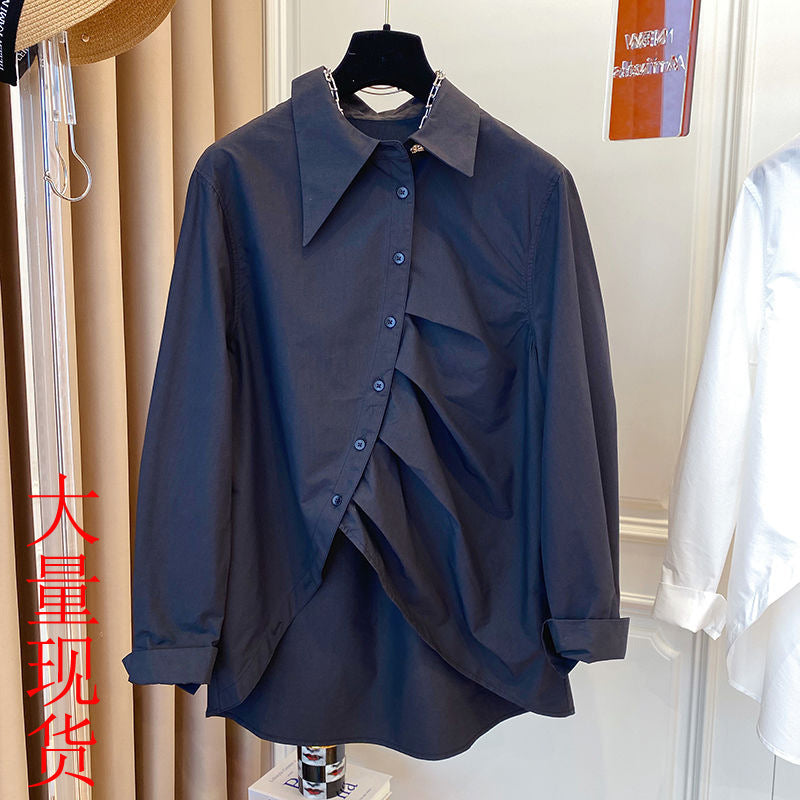 Women’s Asymmetrical White Shirt