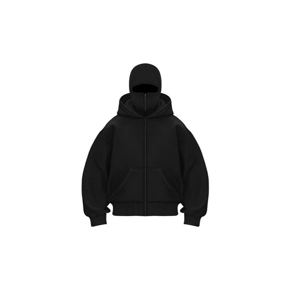 Unisex Autumn DIY Hoodie – Loose Double-Hood Sweater Jacket
