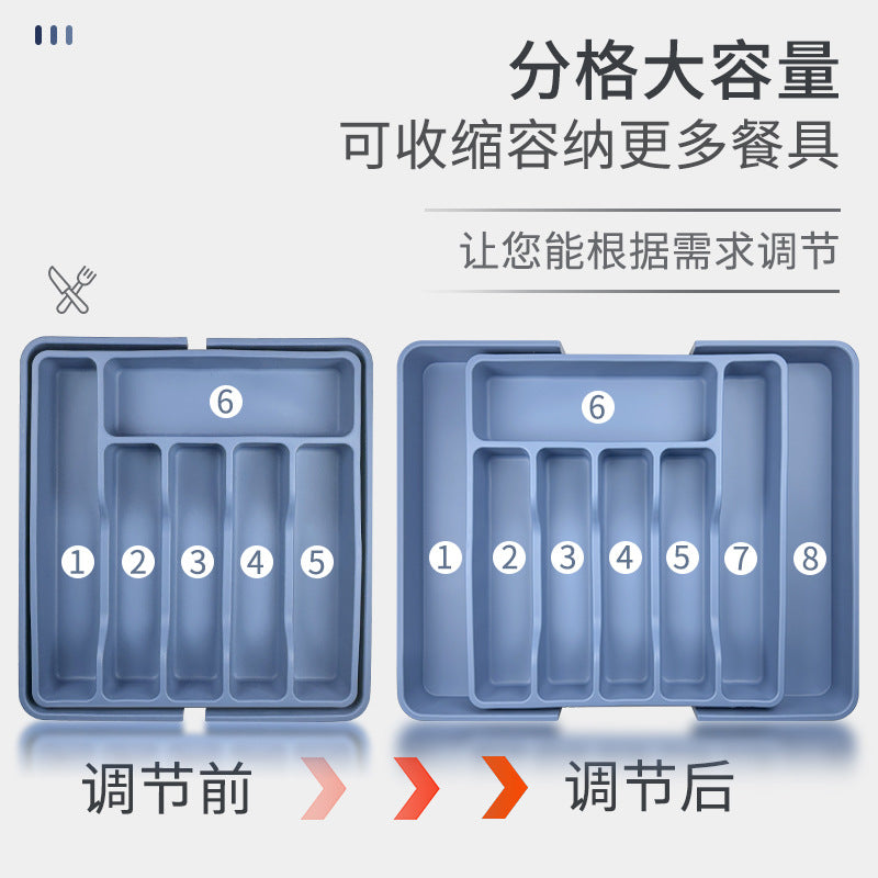Silicone Tableware Storage Rack for Knives, Forks, and Chopsticks