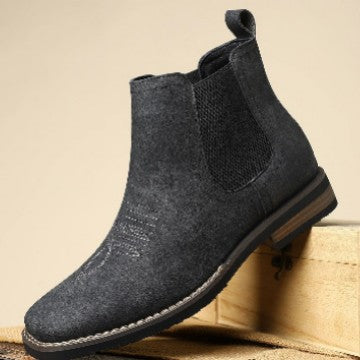 Men’s Chelsea Mid-Calf Imitation Leather British Style Boots