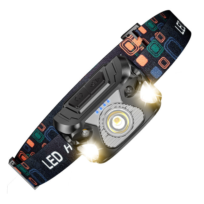 USB Rechargeable Mini LED Headlamp for Fishing & Outdoor Use