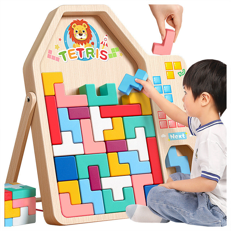 Tetris Wooden Building Blocks Puzzle for Kids 0–6 Years