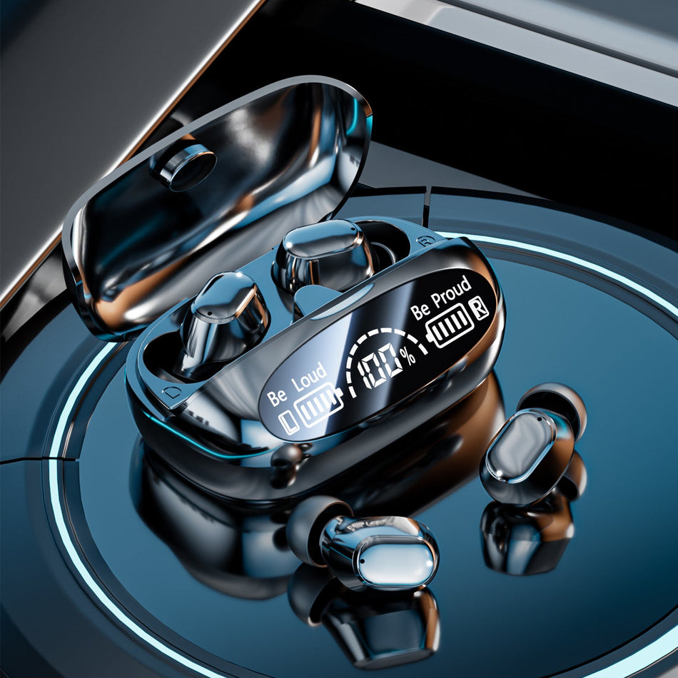 M151 Wireless Bluetooth In-Ear Headphones with Digital Display &