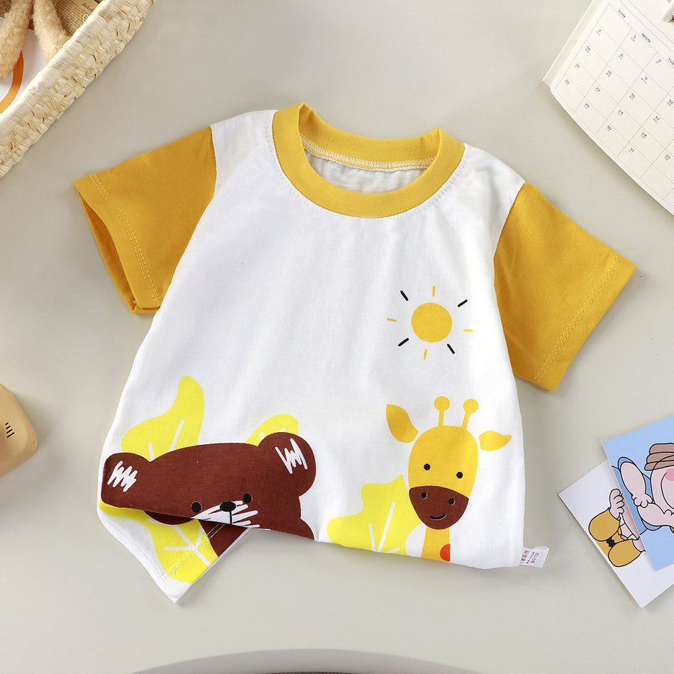 Kids' Cotton T-Shirt – Summer Short Sleeve Unisex Top