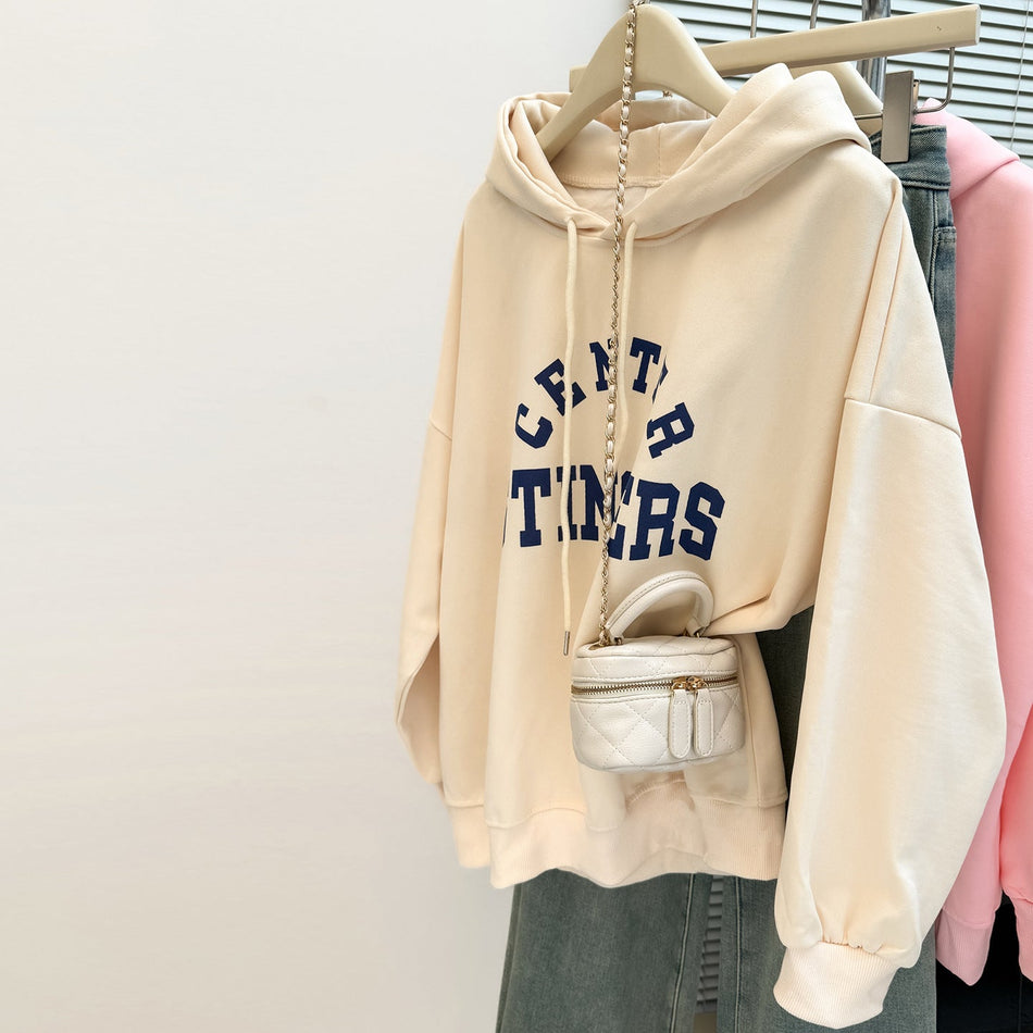 Women’s American Retro Hooded Velvet Sweatshirt Jacket