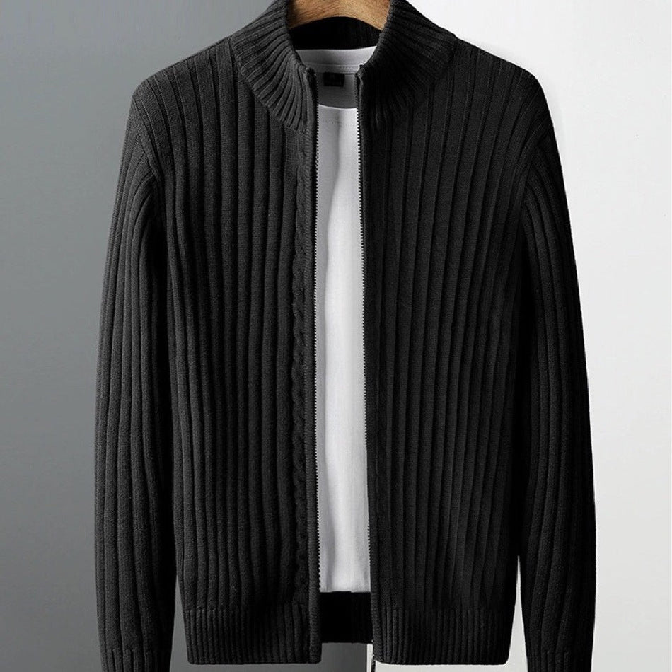 Men’s Korean Style Zipper Knit Cardigan Jacket