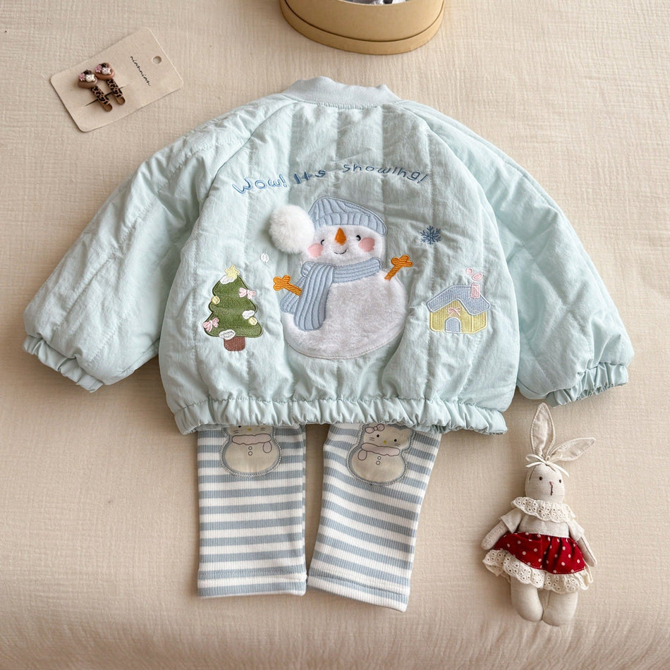 Girls Quilted Cotton Padded Winter Jacket
