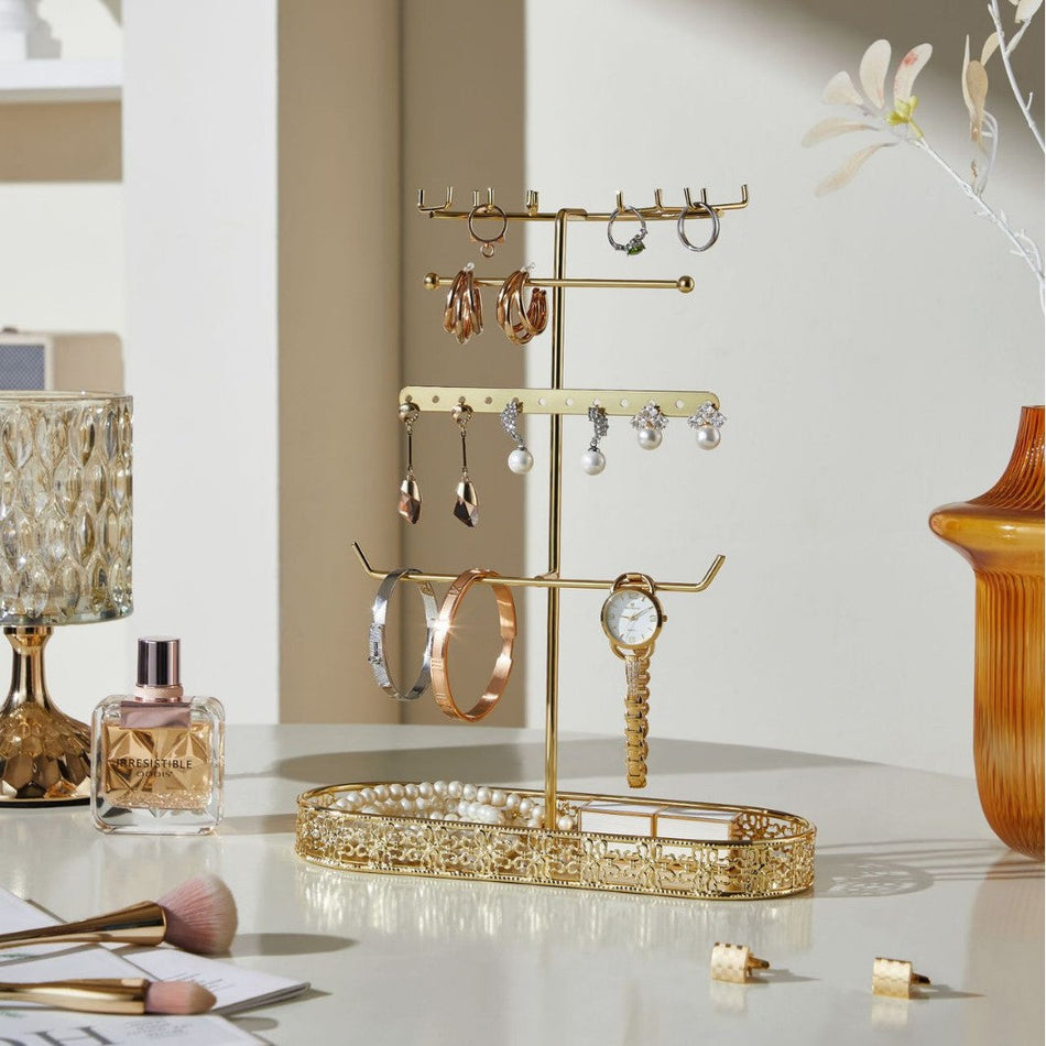 Desktop Jewelry & Key Hanging Storage Display Rack