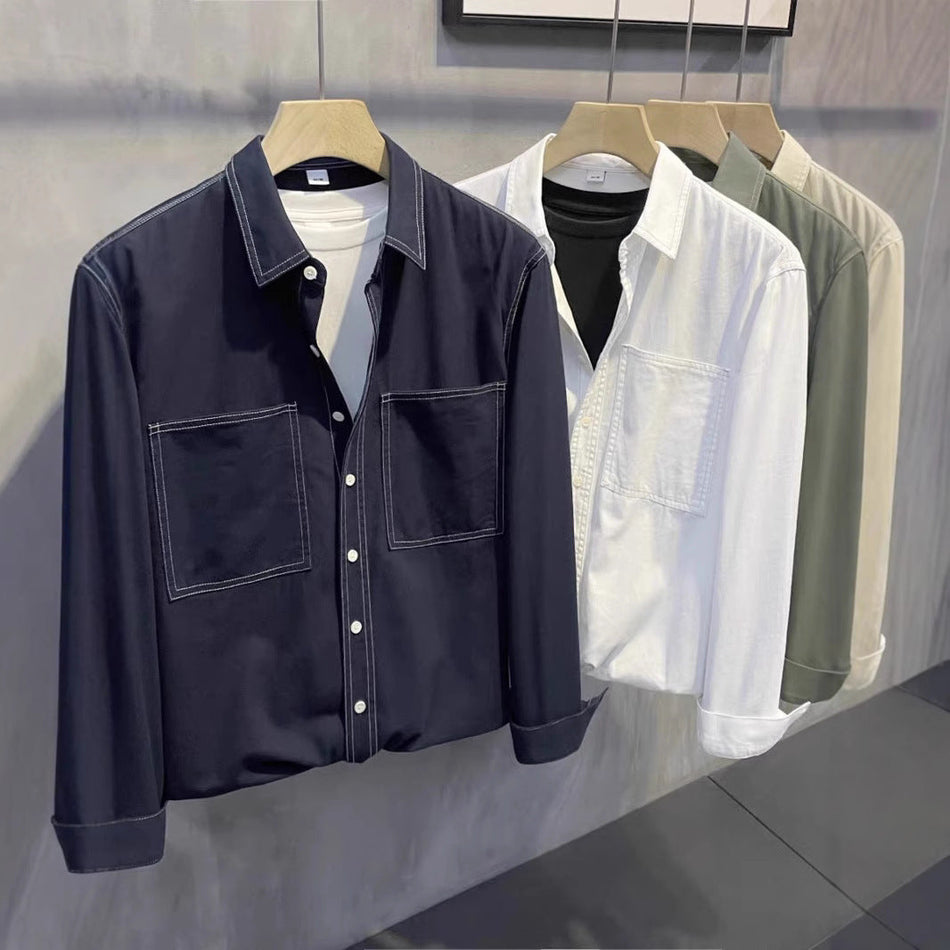 Japanese Tooling Shirt | Double Pocket Men’s Autumn Wear
