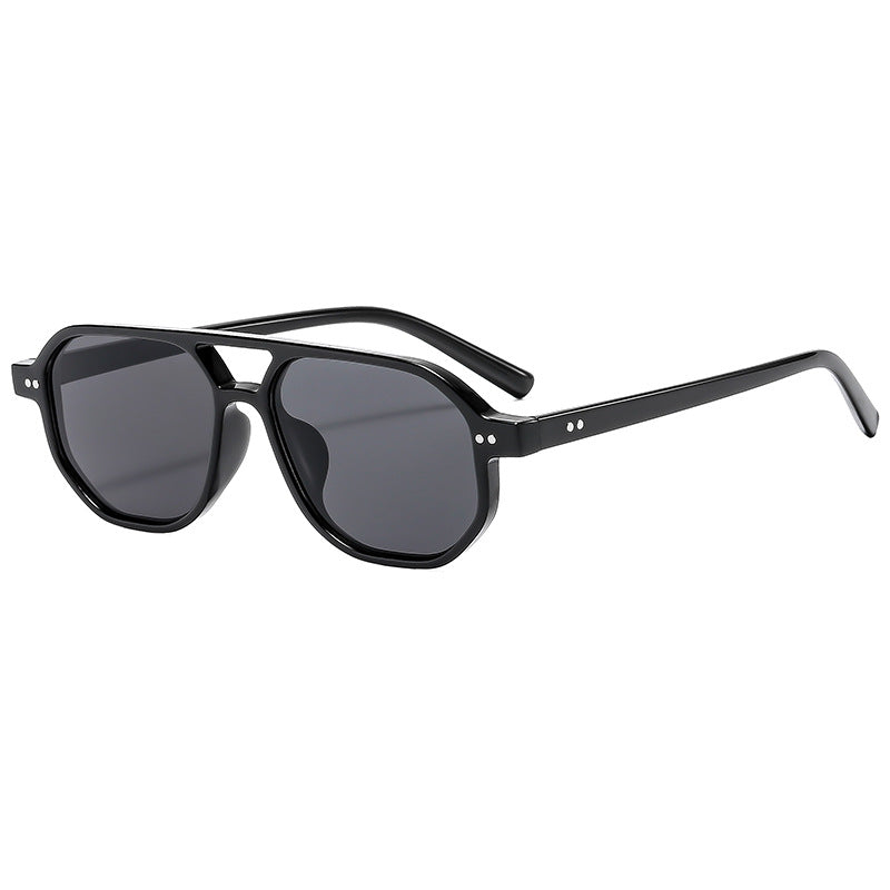 STOCK-Men’s Double-Beam Aviator Sunglasses – UV & Glare Safe