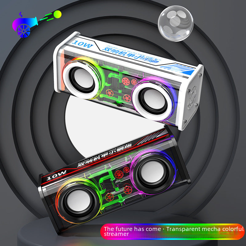 V8 Mecha Mini Transparent Bluetooth Speaker