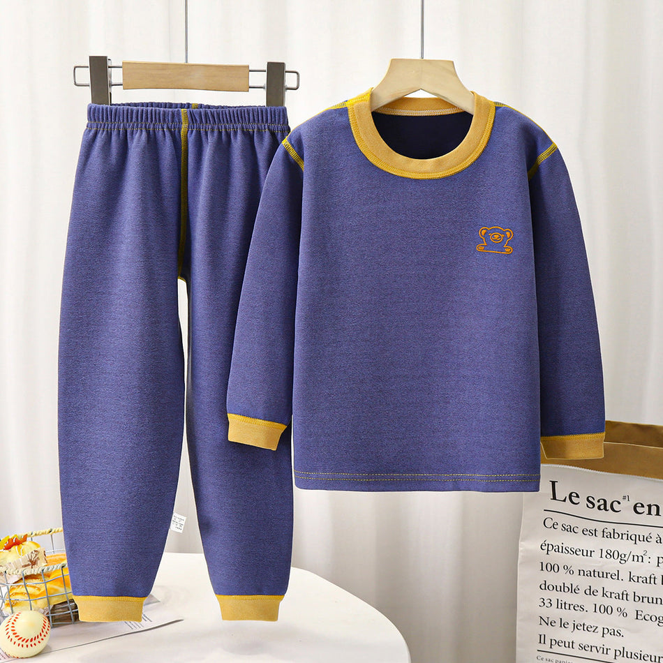 Kids Velvet Thermal Set 2026 Autumn Warm Outfit