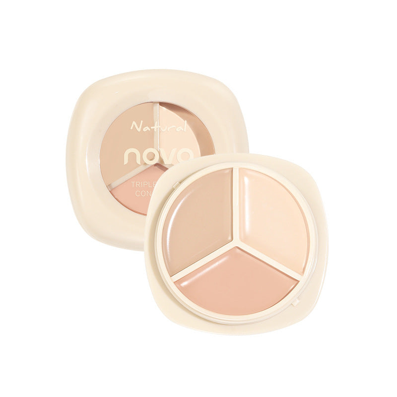 NOVO 3-Color Concealer Palette for Dark Circles & Spots