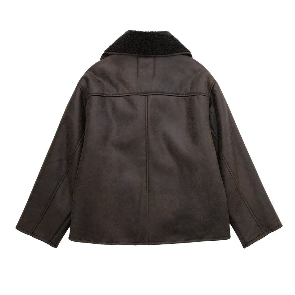 Women’s Suede Fur Jacket Thick Loose Street Style