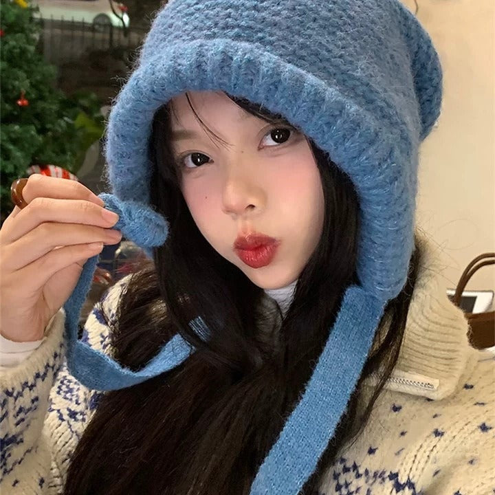 Korean Style Woolen Balaclava Cap