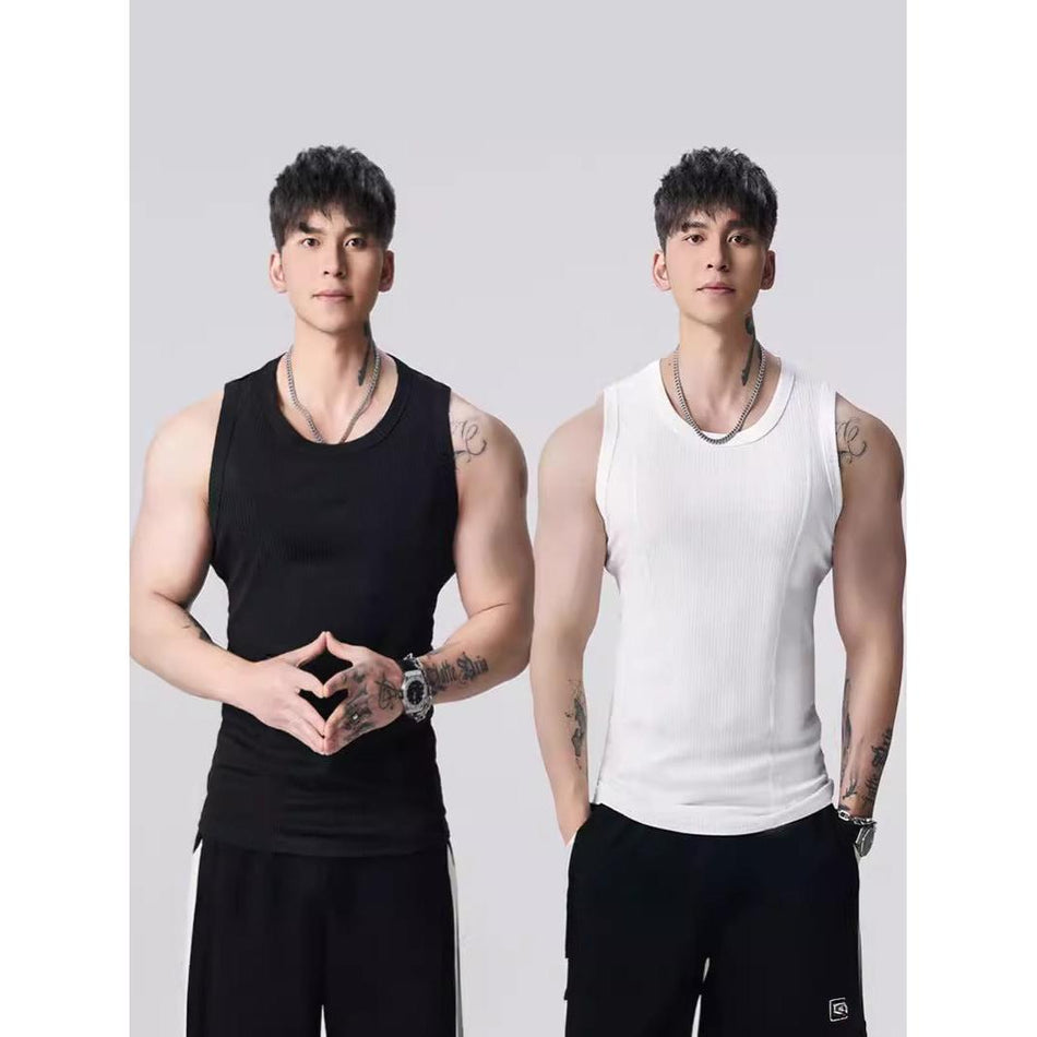 Men’s Heavyweight 310g Sleeveless Vest Summer Sports Base T-Shirt