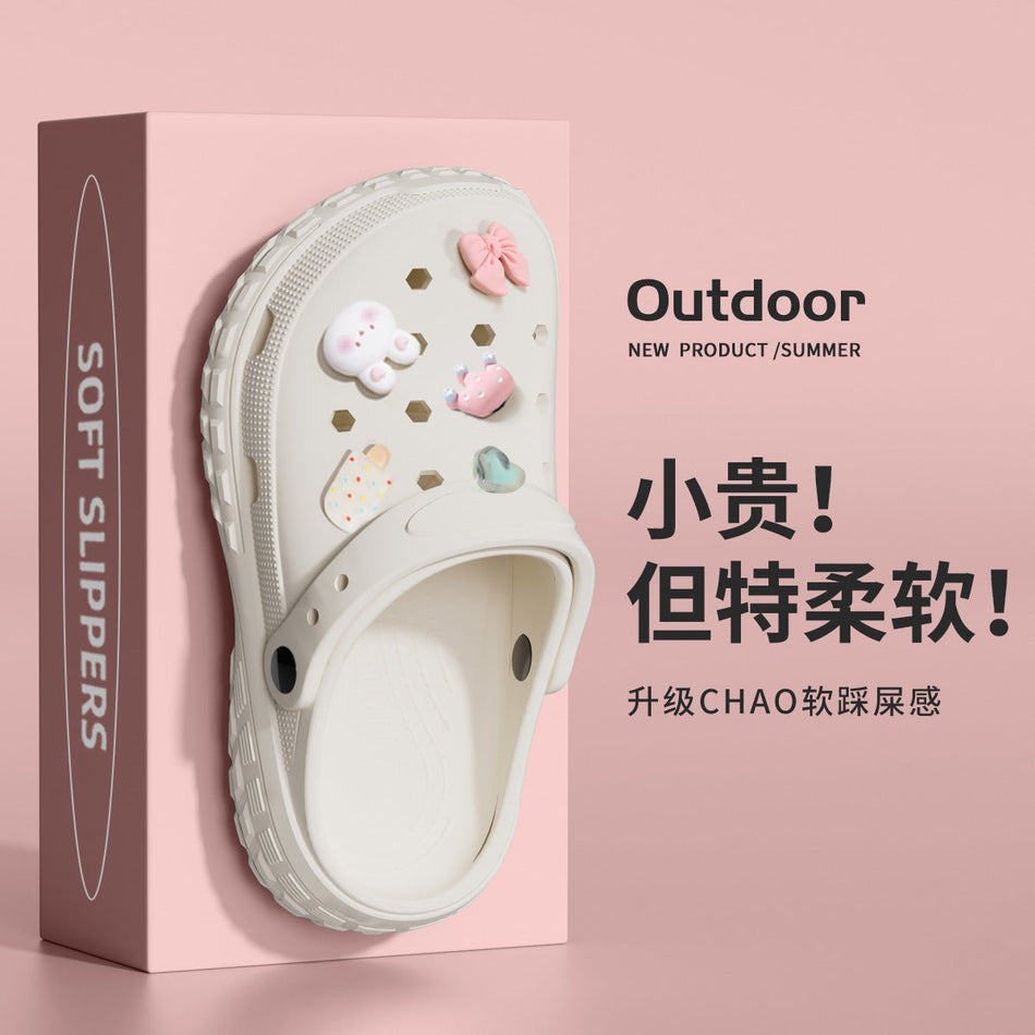 INSTOCK-Girls’ Croc Shoes Summer Soft Sole Non-Slip Sandals