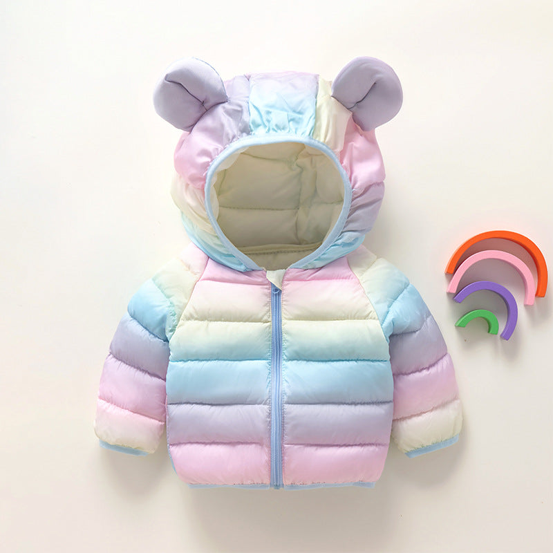 Kids’ Warm Cotton-Padded Cartoon Hooded Jacket
