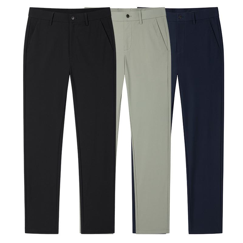 Summer Ice Silk Straight Pants Mens 2025