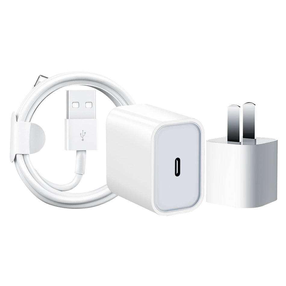 PD 20W Fast Charger for iPhone & iPad with Cable