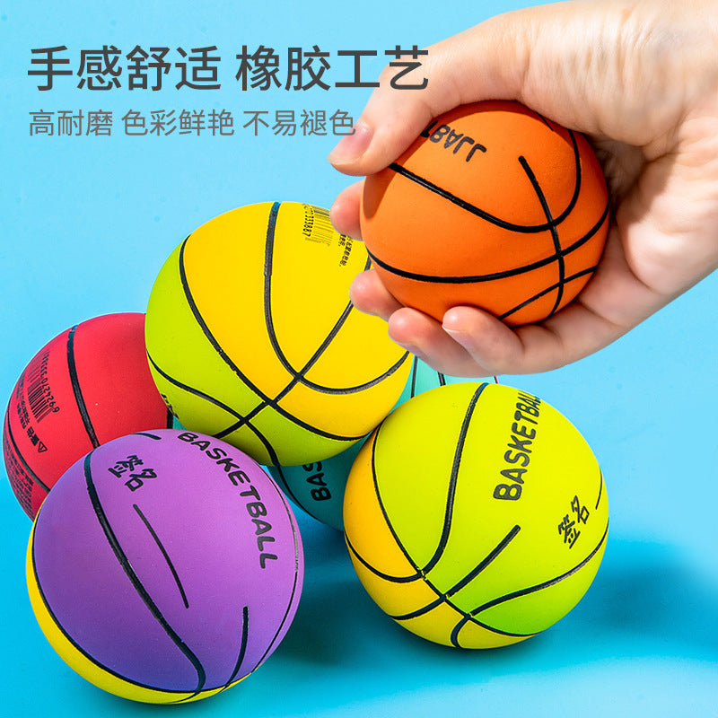 6cm Mini Elastic Rubber Basketball & Football Ball