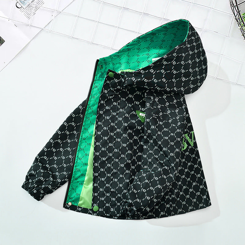 Boys Spring Autumn Korean Style Windbreaker Jacket