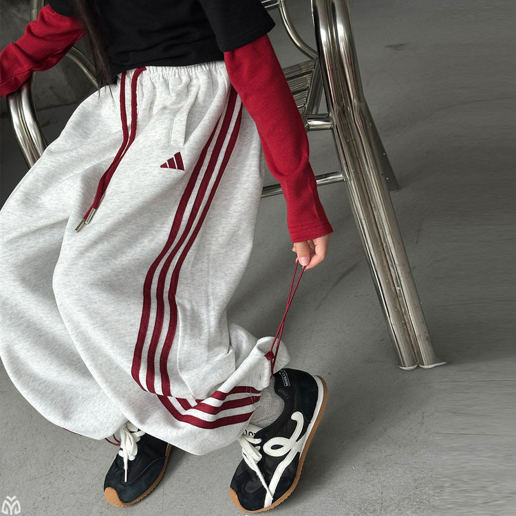 Girls’ Korean-Style Casual Pants for Spring & Autumn