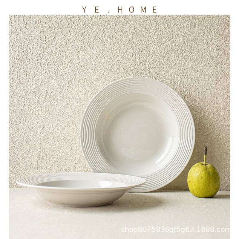 Nordic Light Luxury Ceramic Plate Salad & Pasta Tableware