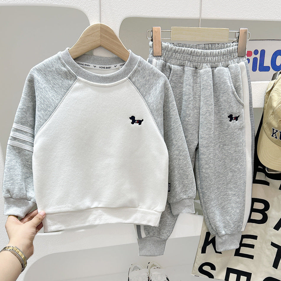 Boys’ Autumn Sweatshirt Set 2025 Trendy Outfit