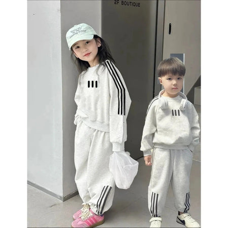 Kids 2025 Autumn Korean-Style Two-Piece Sports Set – Spring Autumn Kids Fashion Nepal | Tudoholic