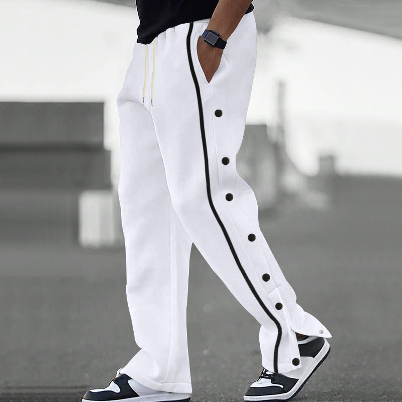 Men’s Fleece-Lined Winter Casual Button Pants