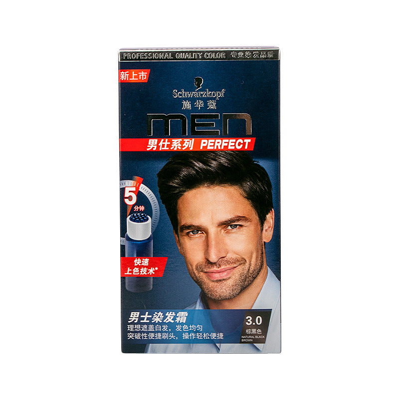 Men’s Black Bubble Hair Dye Gray Cover