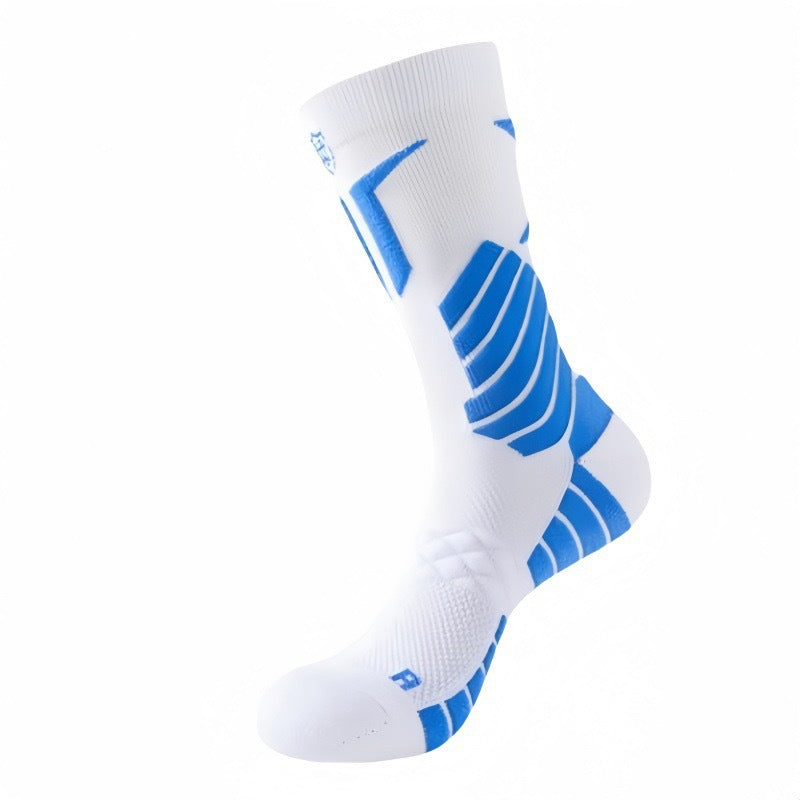 Mecha Embroidered Basketball Mid-Calf Thick Cotton Sports Socks