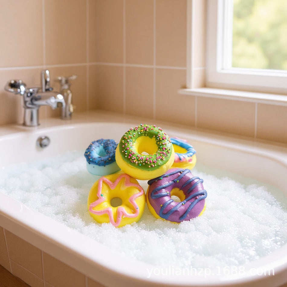 Pack of 2 Donut Bath Bomb 100g – Essential Oil Cartoon Bath Salt