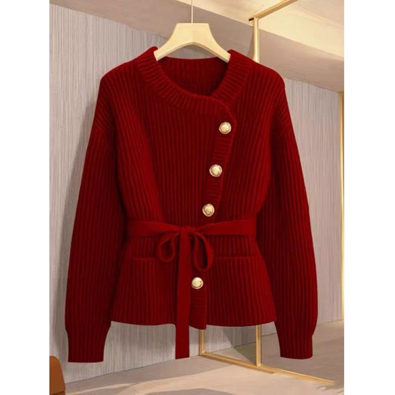 Irregular Thickened Black Sweater Jacket