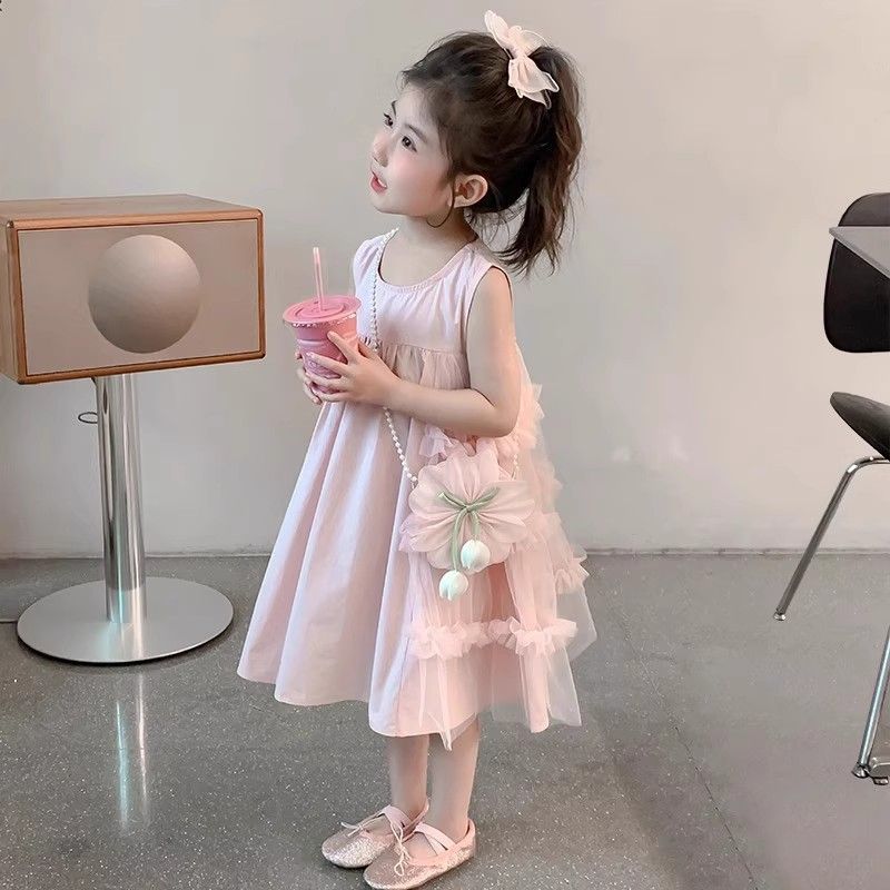 Girls Summer Princess Dress 2025 Baby Vest Dress – Summer Toddler Fashion Nepal | Tudoholic