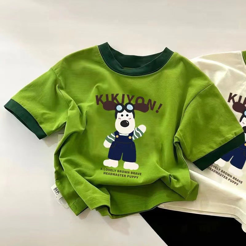 Baby Cotton Short Sleeve T-Shirt Summer Cute Top