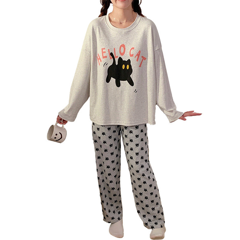 Women’s Cartoon Pajama Set with Chest Pad
