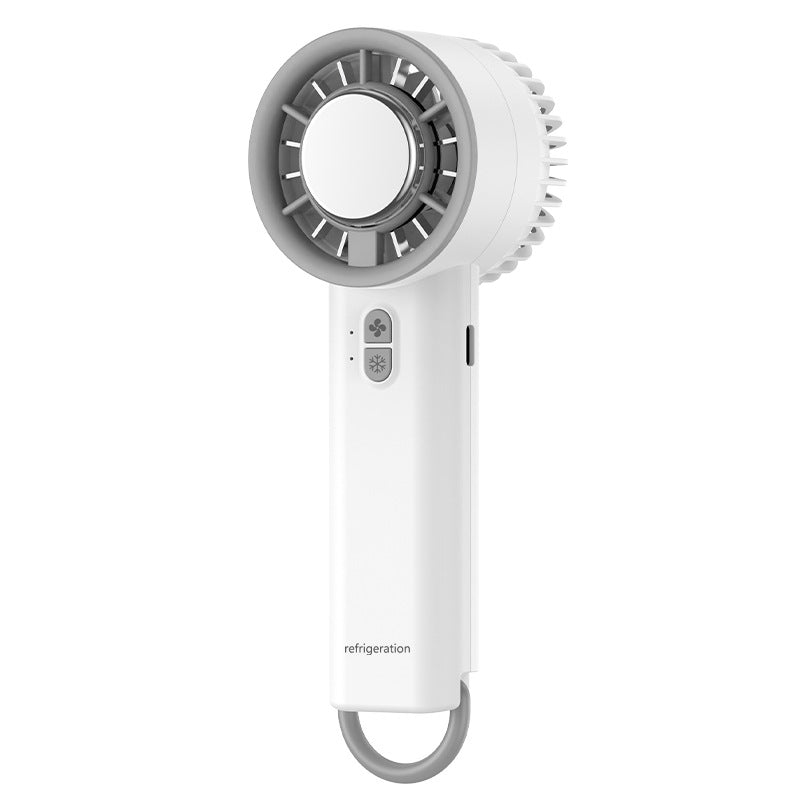 Semiconductor Ice Compress Mini Fan – Handheld & Desktop Portable