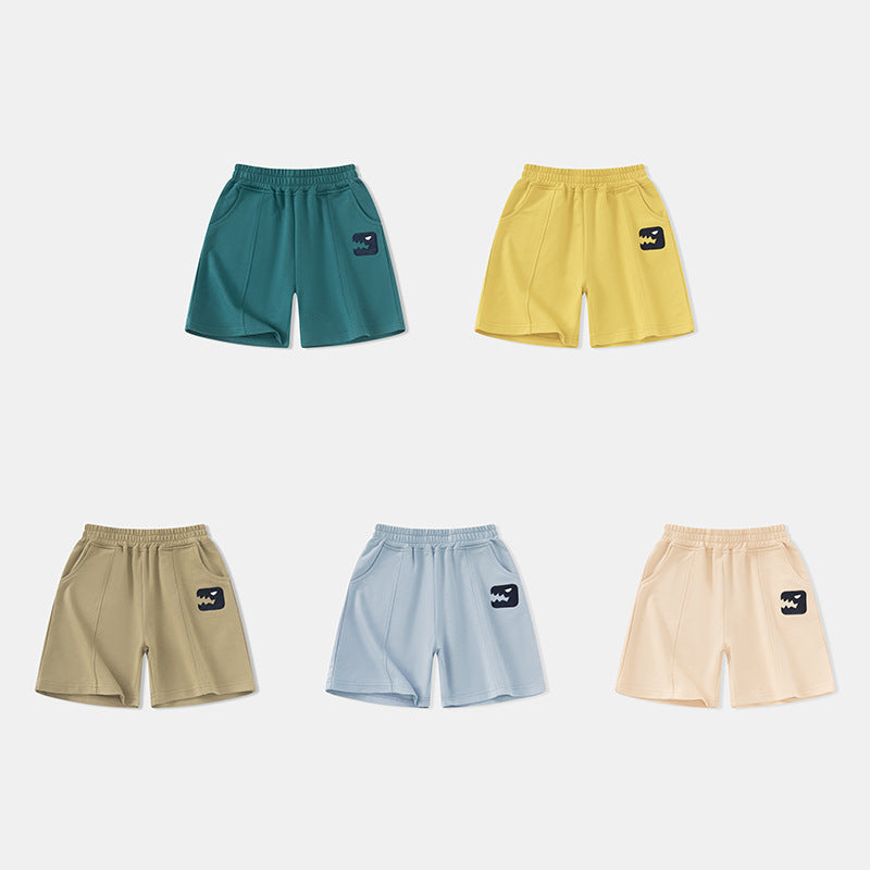 Solid Color Baby Boys Summer Shorts Korean Style Kids Trendy