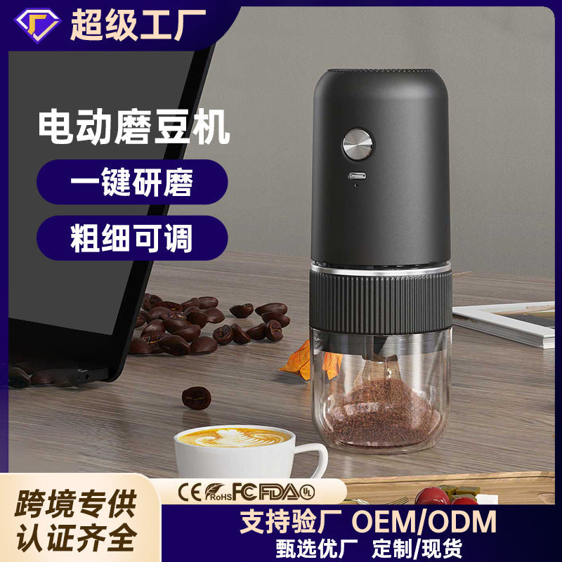 Electric Italian-Style Portable Coffee Bean Grinder