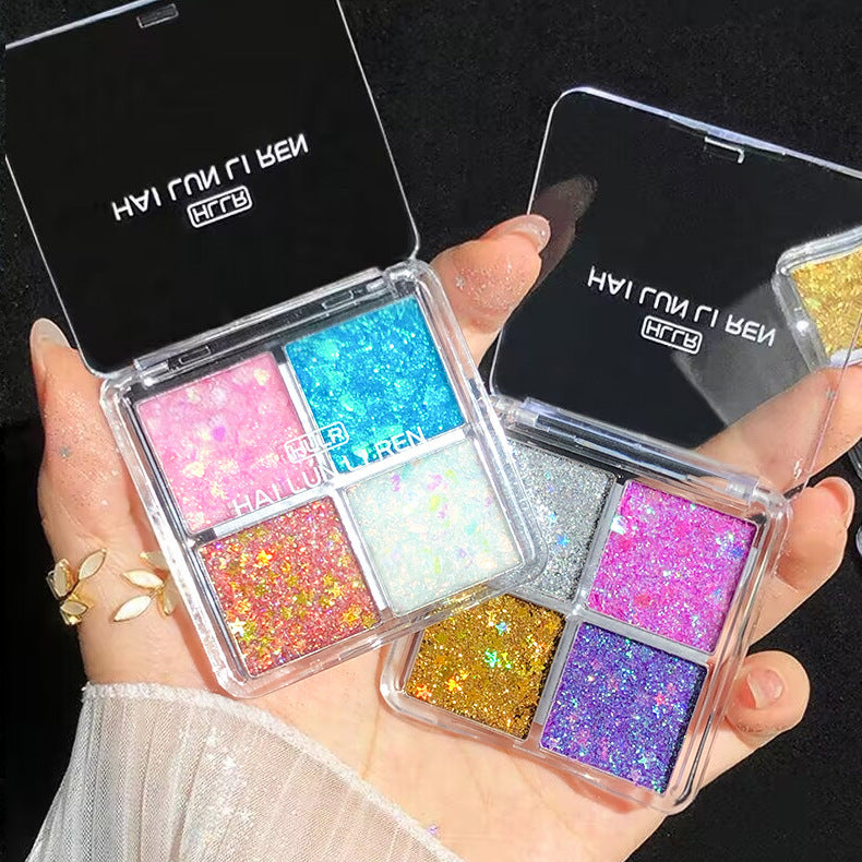Helen Beauty 4-Color Children's Day Glitter Eyeshadow Palette