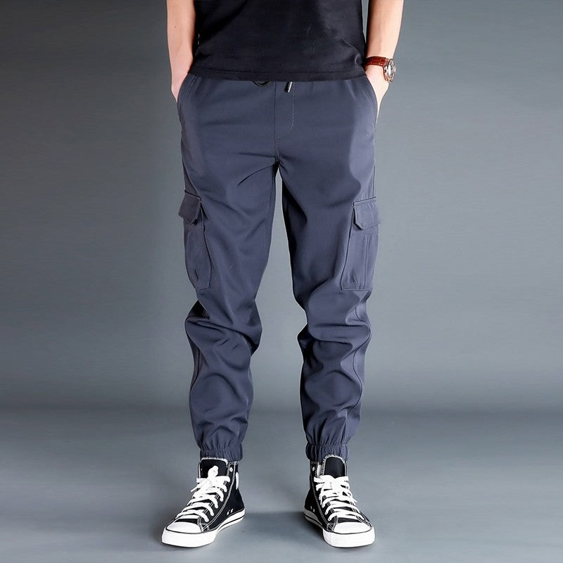 Men’s Summer Quick-Dry Loose Cargo Pants Multi-Pocket