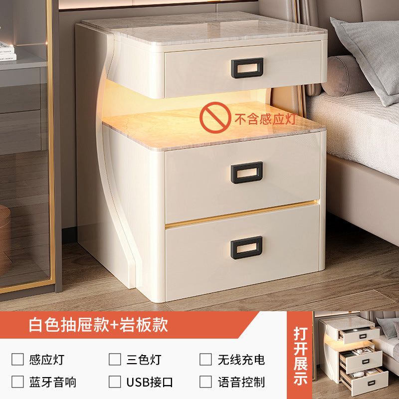 Smart Bedside Table with Built-in Safe Storage Cabinet