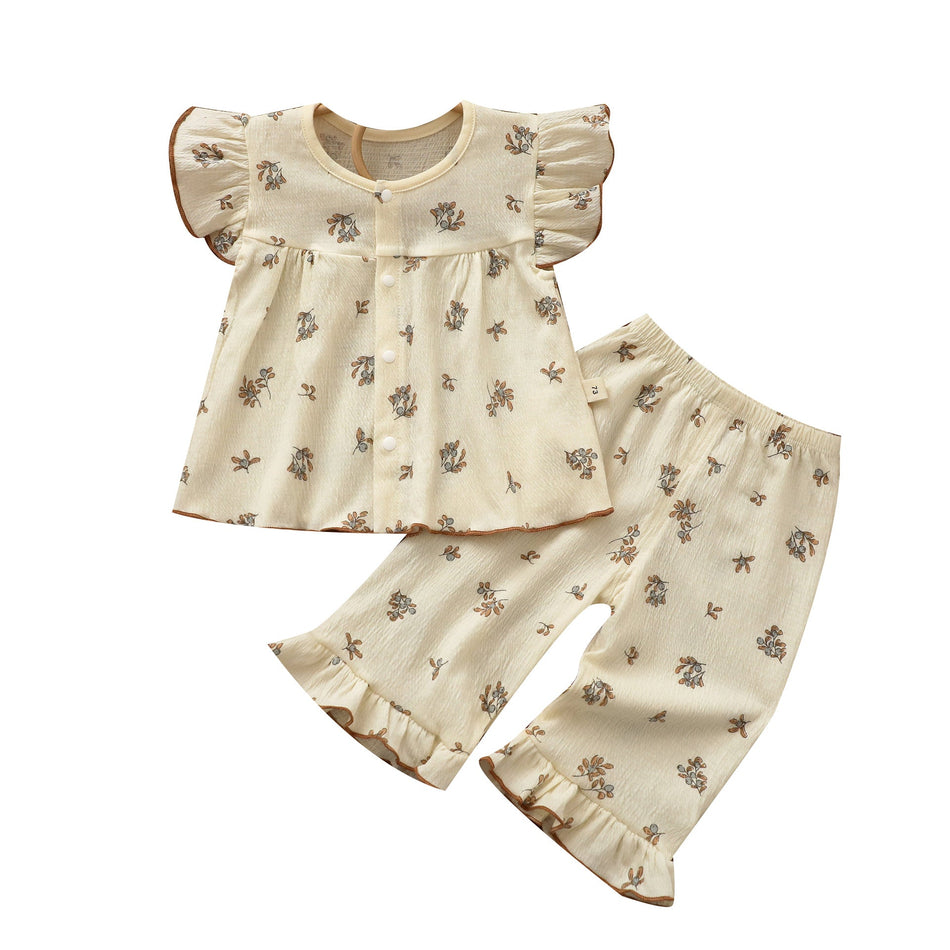 Children’s Summer Crepe Cotton Set – 2-Piece Suit