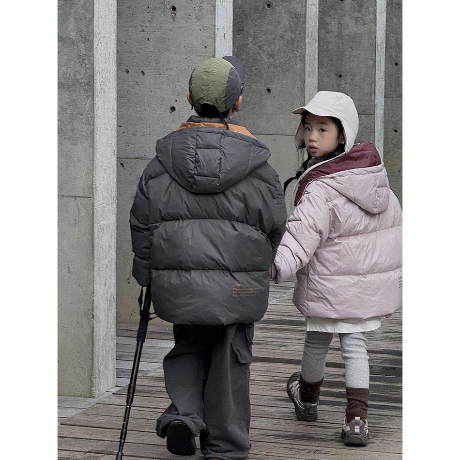 Kids Korean-Style Winter Puffer Jacket Warm Casual Coat