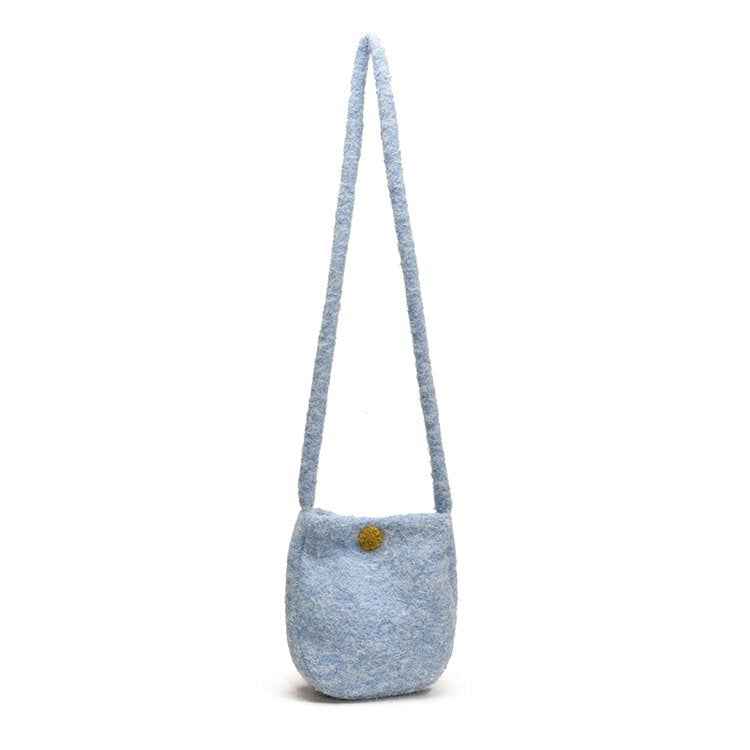 INSTOCK-Women’s Autumn/Winter Wool Bucket Bag – 2025 New Niche