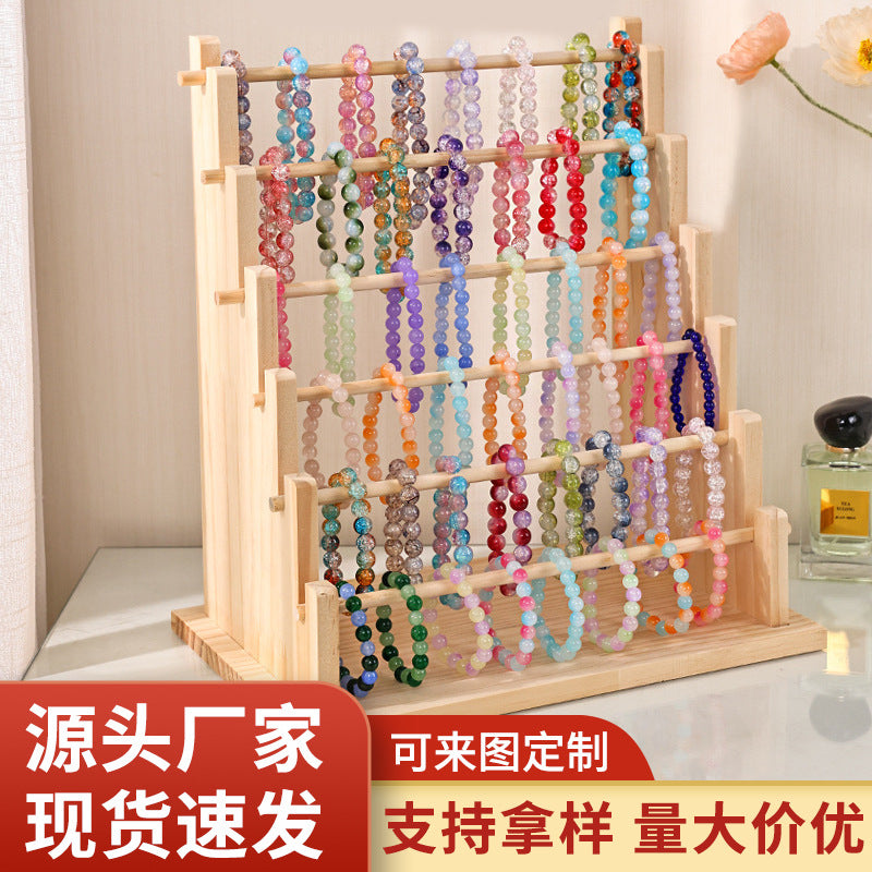 Solid Wood Jewelry Hanger Bracelet & Keychain Display Stand