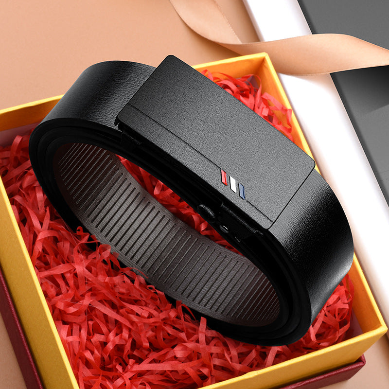 Toothless Auto Buckle Belt – Genuine Leather Comfort Fit