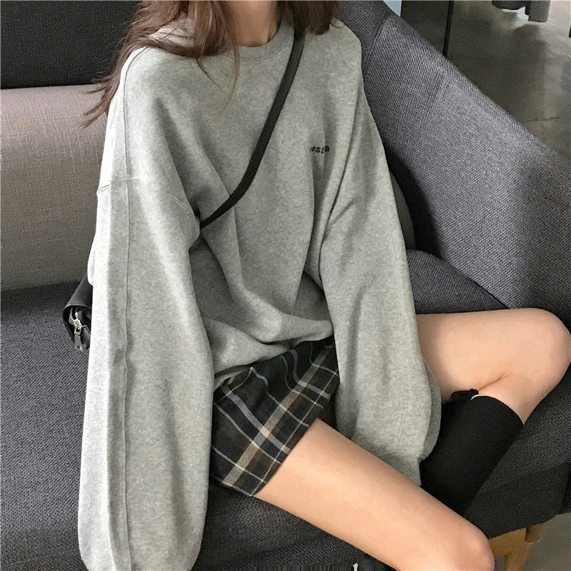 Loose BF-Style Printed Sweatshirt